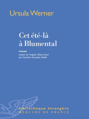 cover image of Cet été-là à Blumental